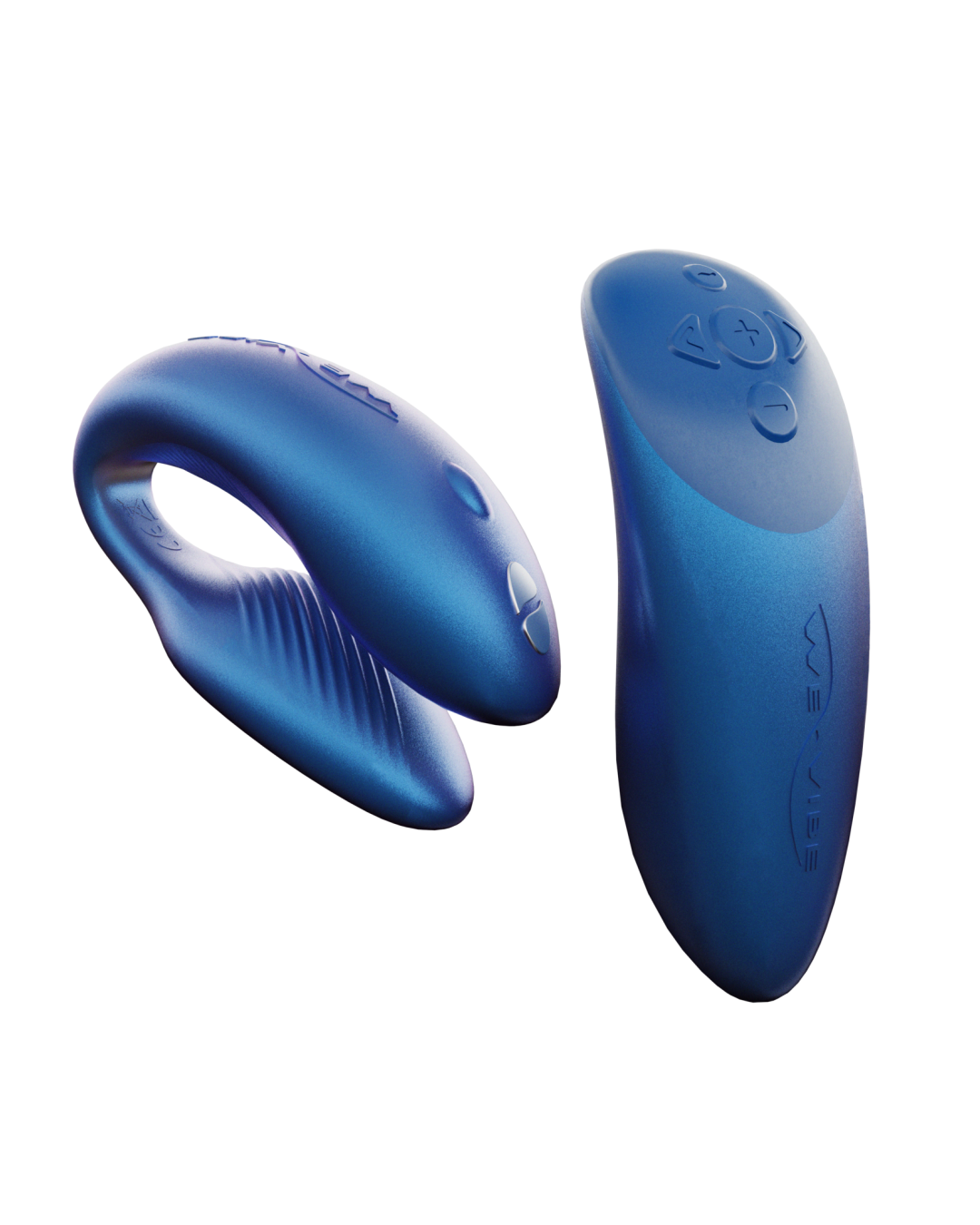 We-Vibe Chorus Remote & App Controlled Couples' Vibrator - Cosmic Blue on white background