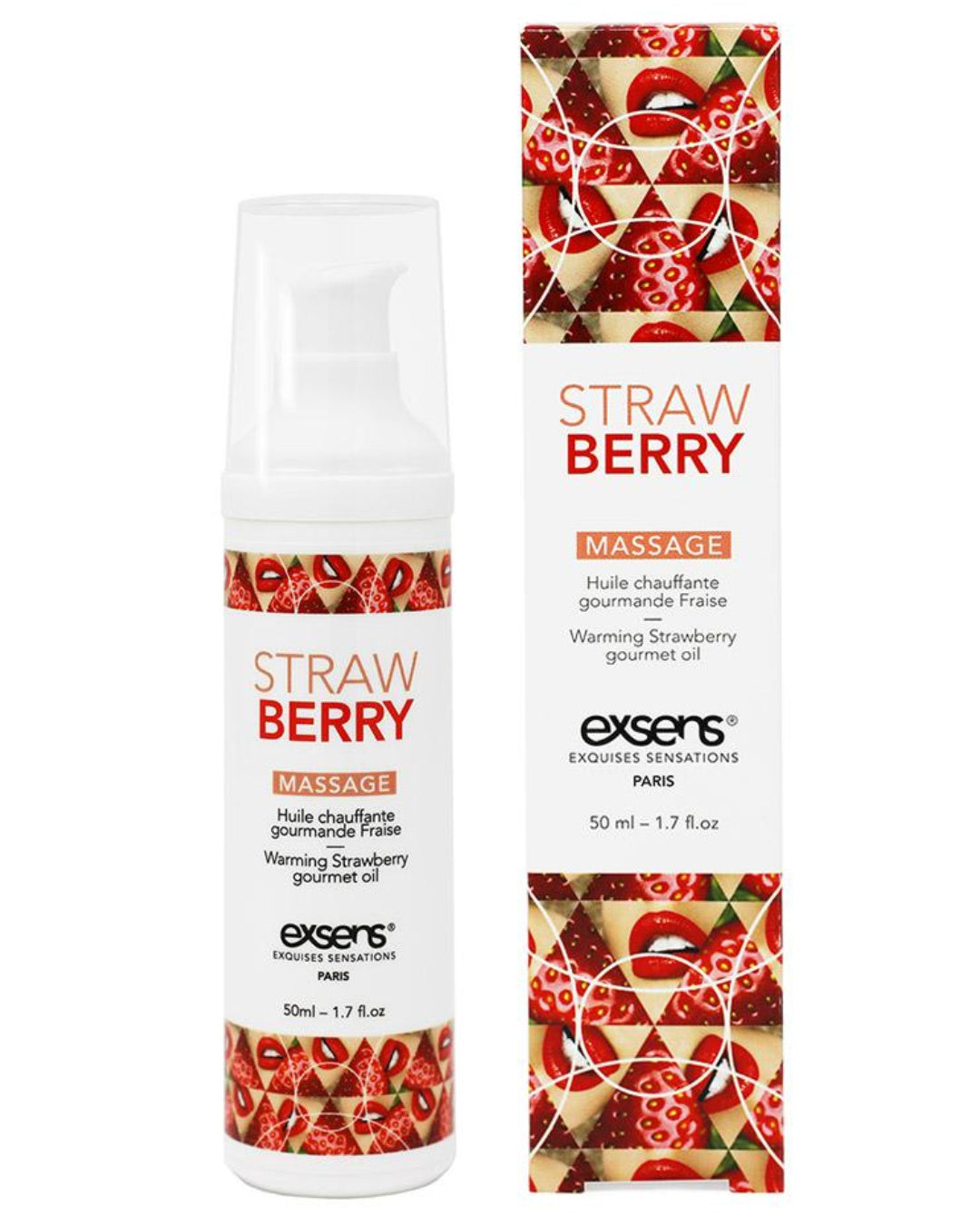 Exsens Strawberry Flavored Warming Massage Oil 50ml