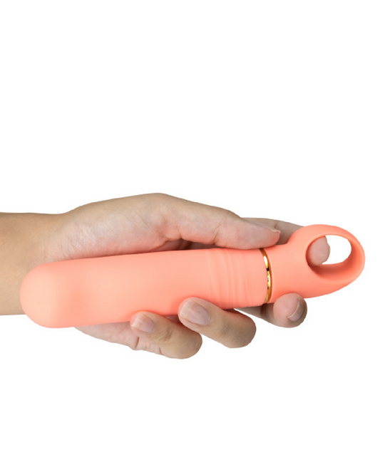 Aria Smokin AF Beginner G-Spot Vibrator in hand 