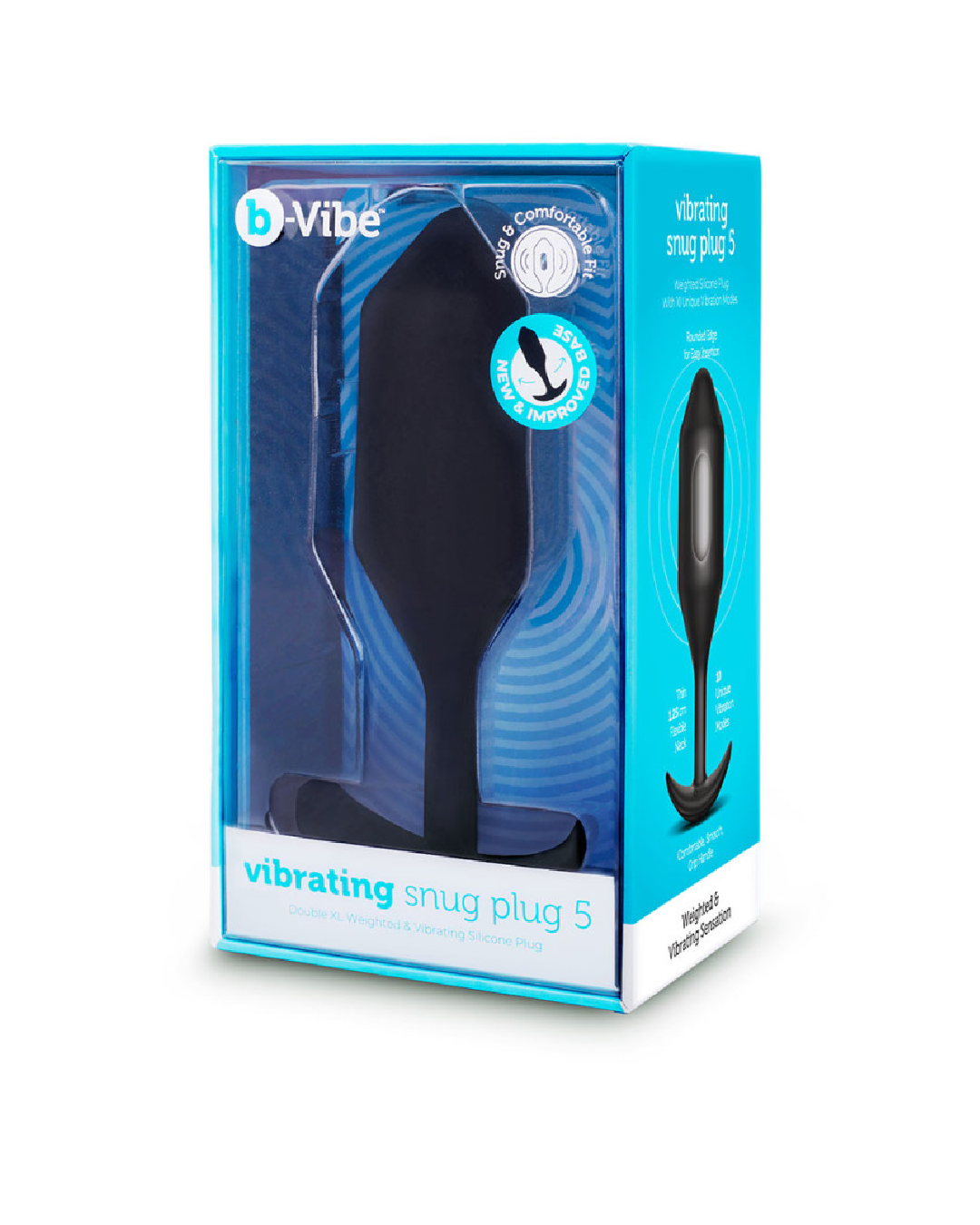 B-Vibe Vibrating Snug Plug 5 (XXL) - Black in the box