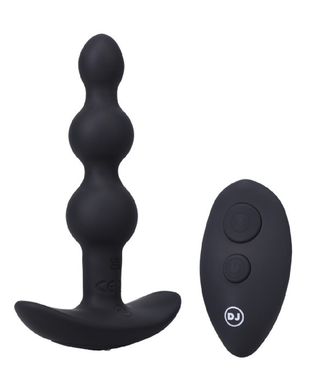 A-Play Beaded Vibrating Anal Beads with Remote - Black