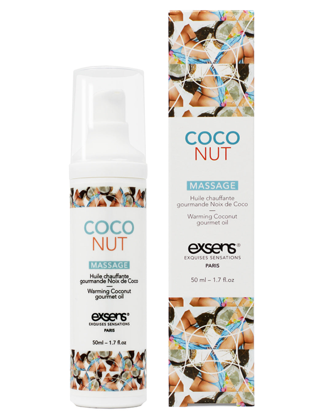 Exsens Coconut Flavored Warming Massage Oil 50ml
