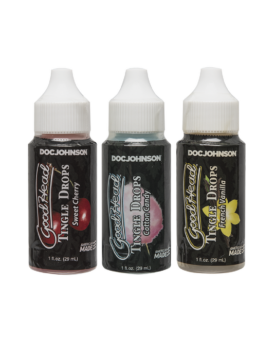 GoodHead Tingle Drops 3-pack French Vanilla, Cotton Candy, Sweet Cherry