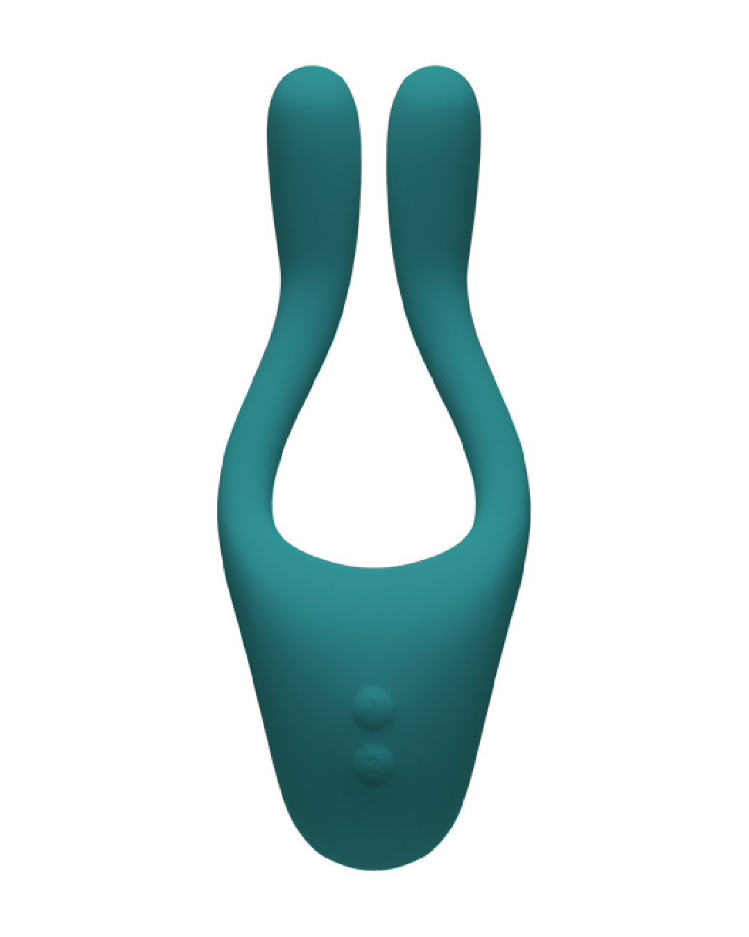 Tryst V2 Bendable Multi Purpose Vibrator with Remote  - Teal face on to the camera on a white background
