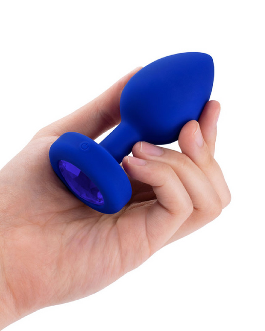B-vibe Vibrating Jewel Anal Plug L/XL - Sapphire Blue