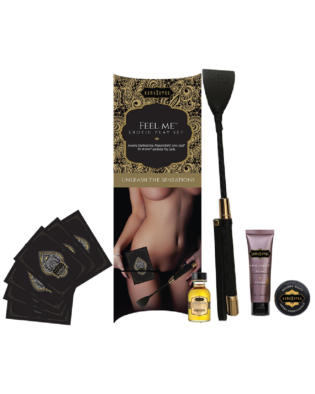 Kama Sutra Feel Me Erotic Play Set contents and box 