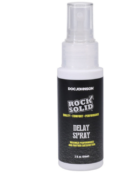 Bottle of Rock Solid Ejaculation Delay Spray - 2oz