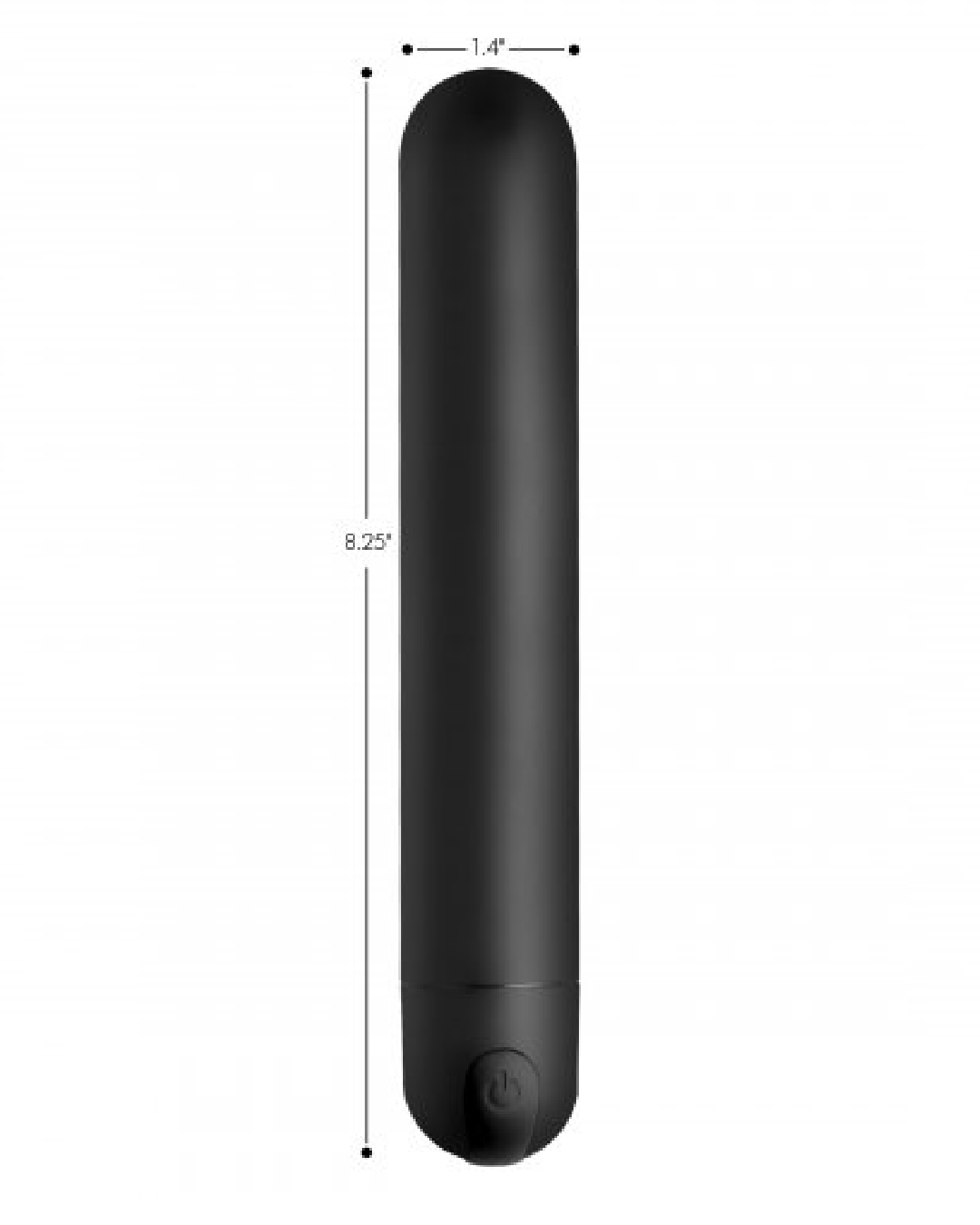 Bang! XL 3 Speed Rechargeable Bullet Vibrator - black on white background