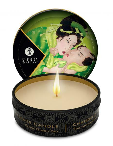 Shunga Erotic Massage Candle Green Tea