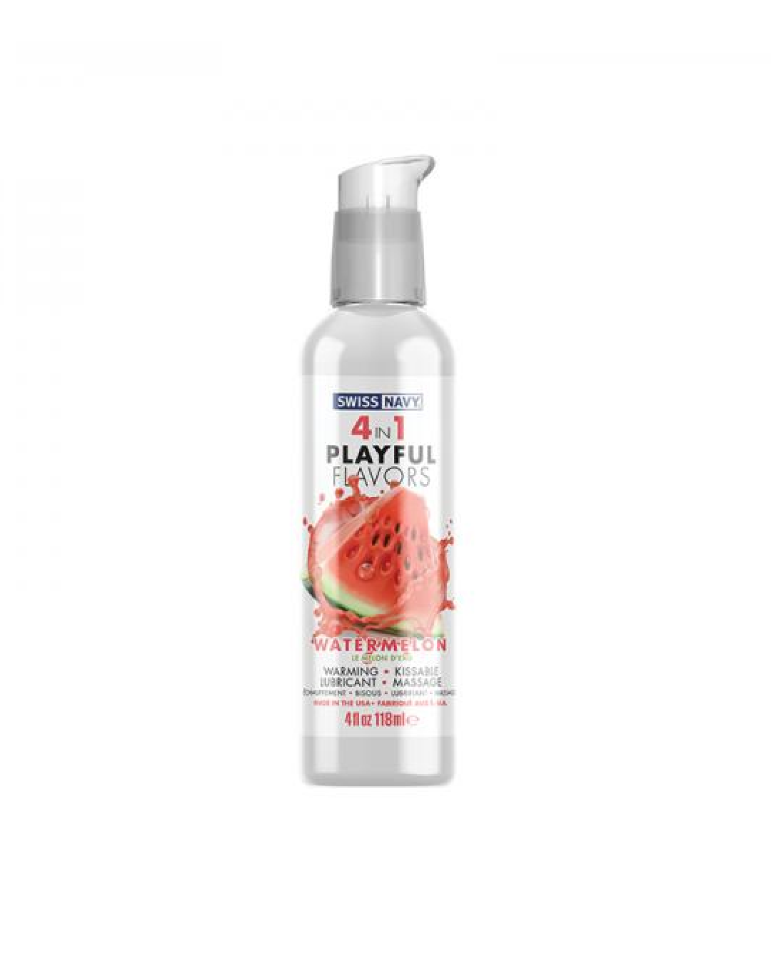 Playful Flavors Watermelon 4 in 1 Warming Lubricant bottle 