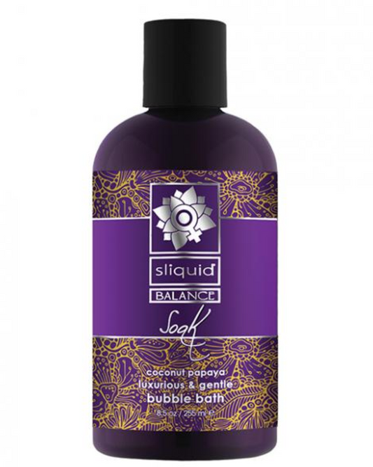 Sliquid Soak Luxurious Gentle Bubble Bath 8.5 oz - Coconut Papaya