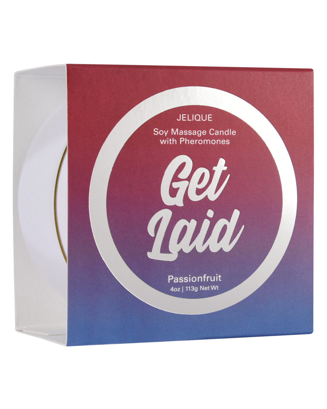 Get Laid Pheromone Massage Candle - Passion Fruit Scent front of package