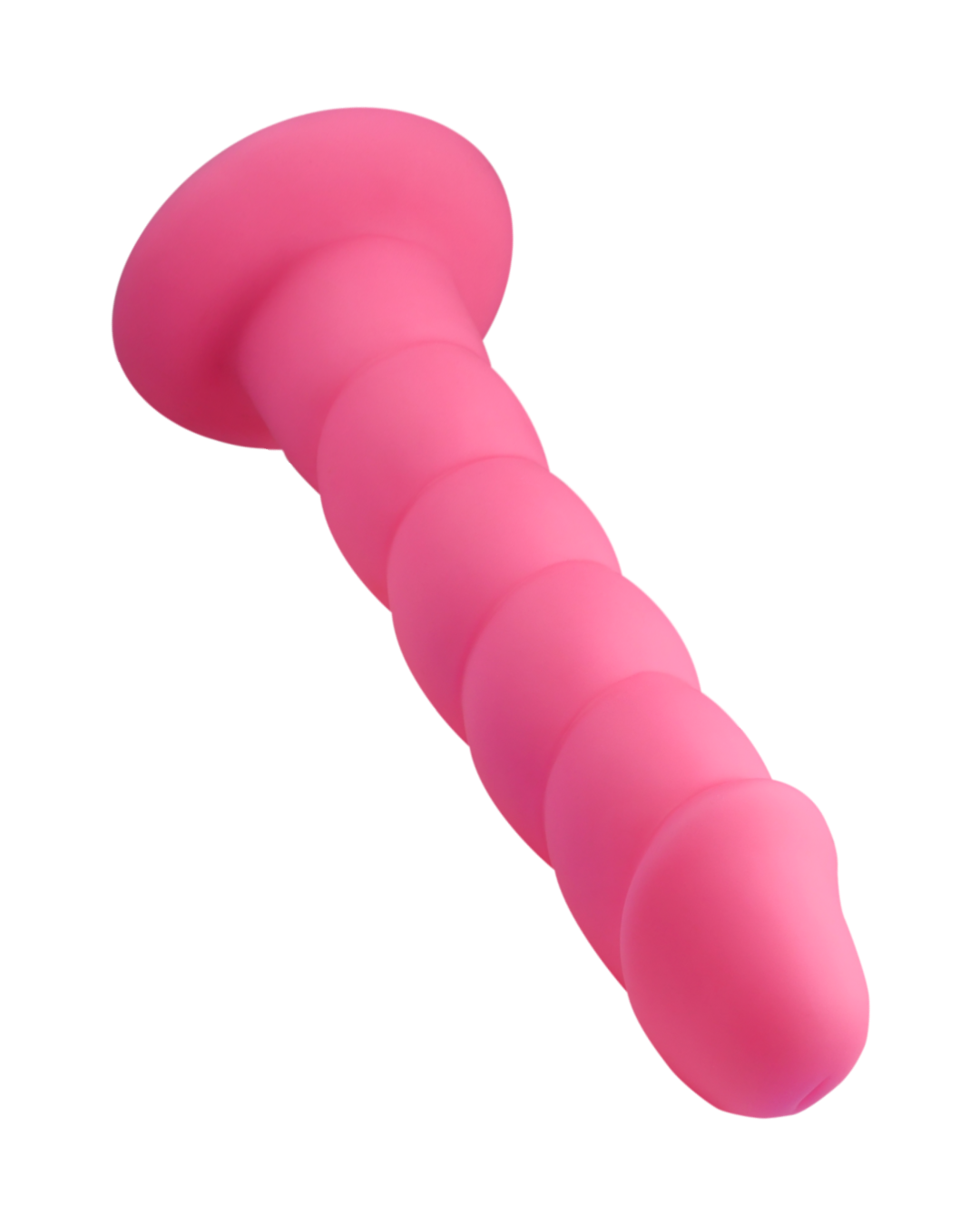 Suga Daddy 9.5 Inch Swirled Pink Silicone Dildo close up of tip