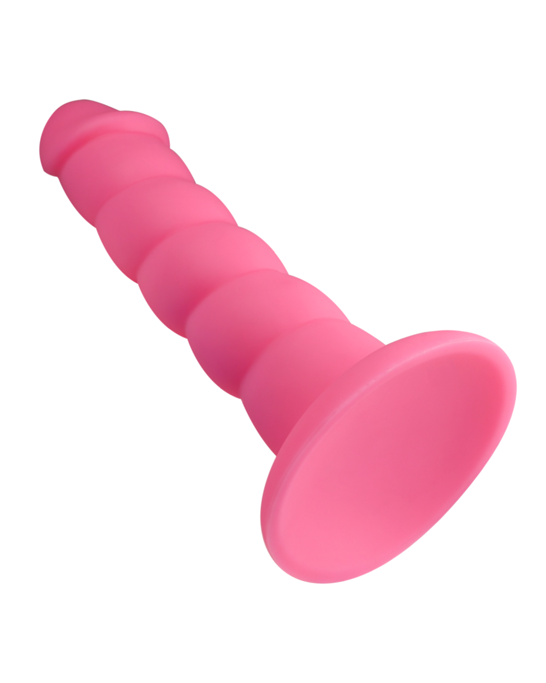 Suga Daddy 9.5 Inch Swirled Pink Silicone Dildo close up of suction cup