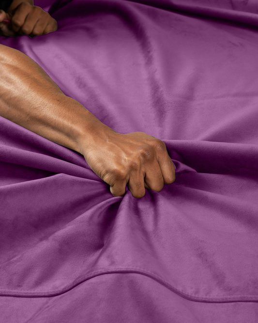 Liberator Fascinator Throw Velvety Purple Waterproof Sex Blanket 