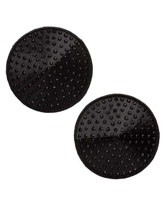 Radiance™ Round Reusable Black Pasties with Gem Accents